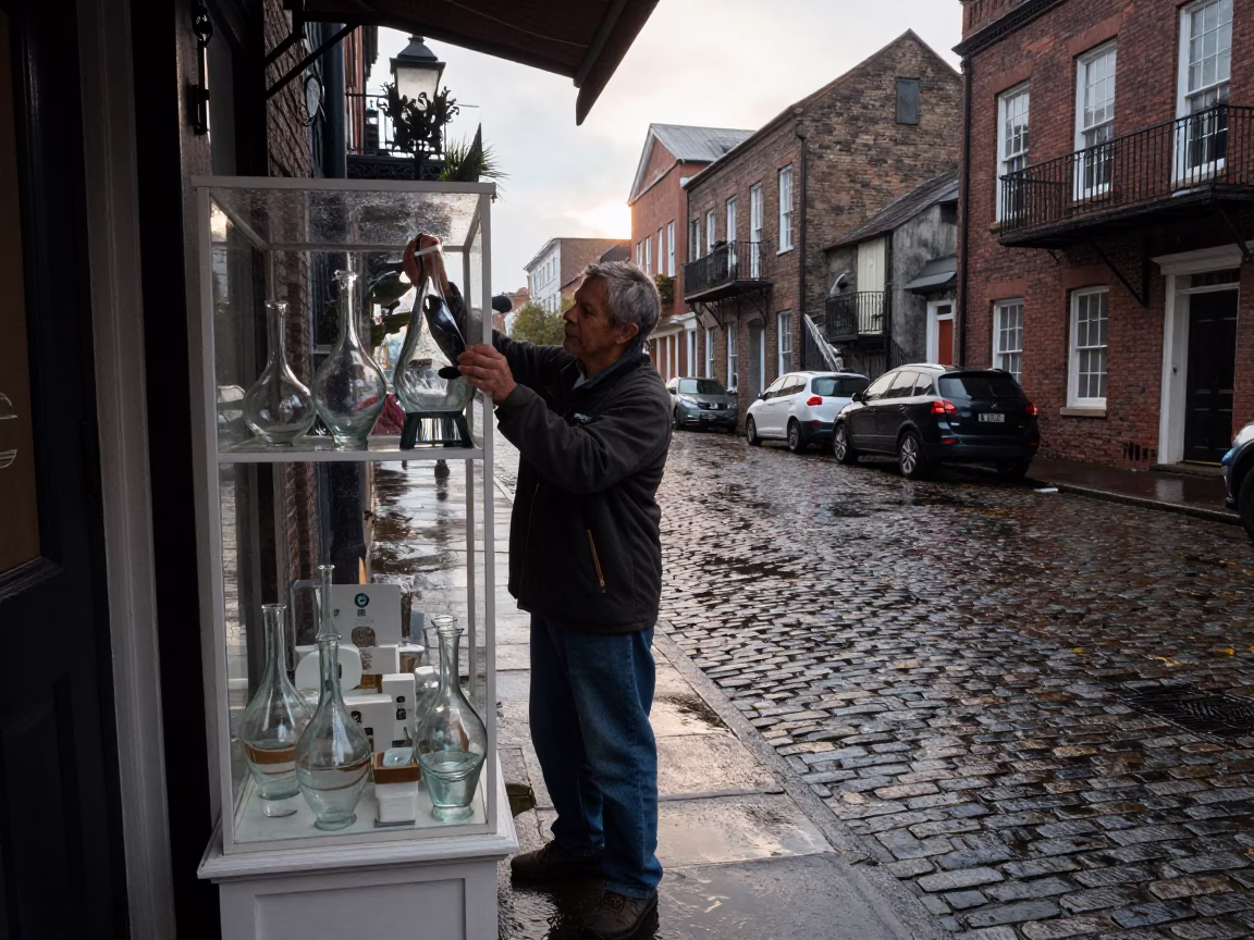 Glass Carafe in Charleston in in Charleston, South Carolina, United States