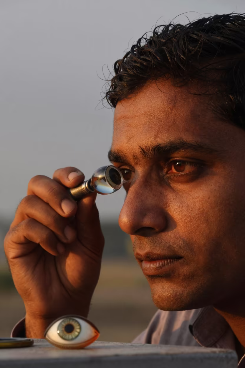 Glass Eye Painter Aurangabad Amber Light Portrait in in Aurangabad