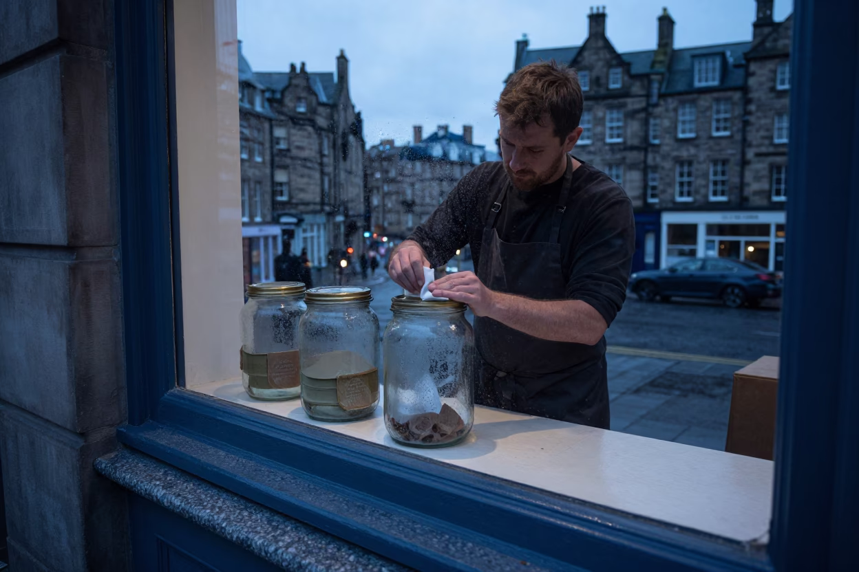 Glass Jar in Edinburgh in in Edinburgh, United Kingdom