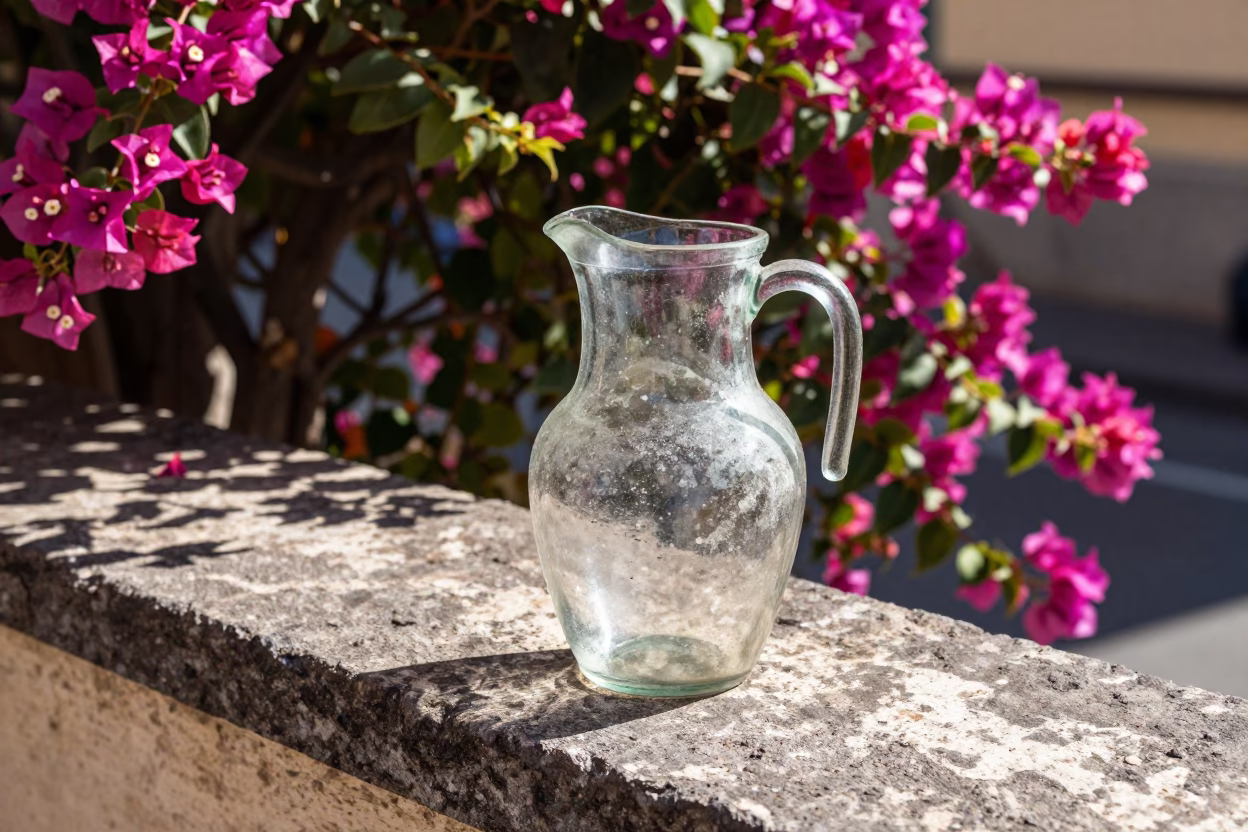 Glass Pitcher in Naples in in Naples, Italy