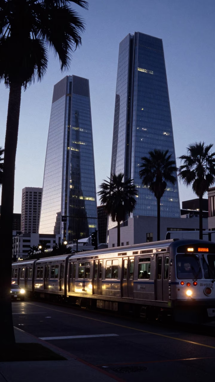 Glass Towers in San Francisco at The Predawn Darkness Light in in San Francisco, California, United States