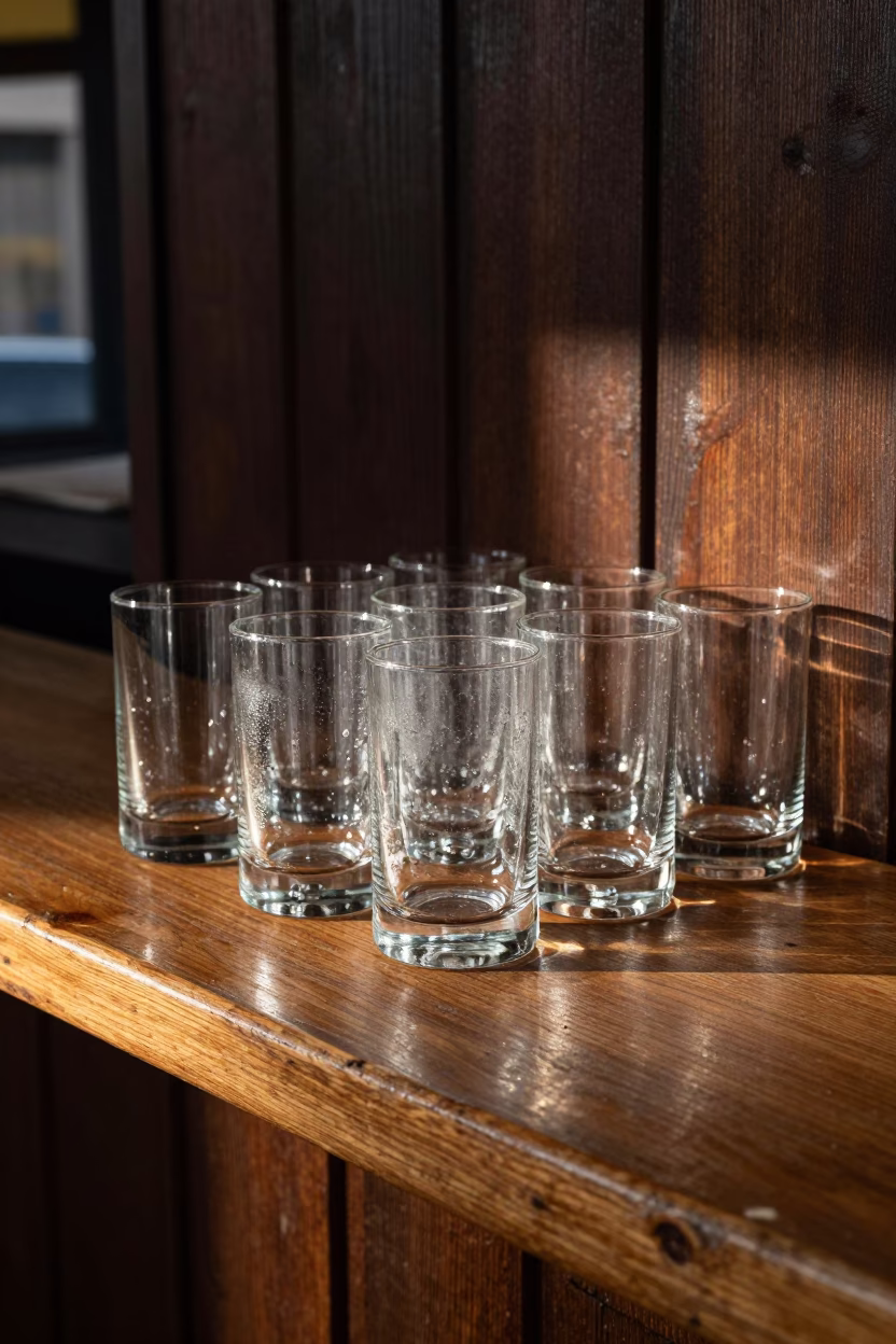 Glass Tumblers in Bilbao in in Bilbao, Spain