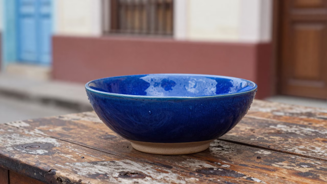 Glazed Ceramic Bowl in Havana in in Havana, Cuba