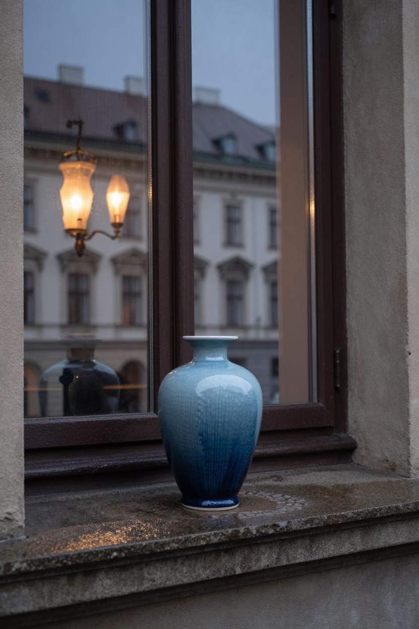 Glazed Ceramic Vase in Vienna in in Vienna, Austria