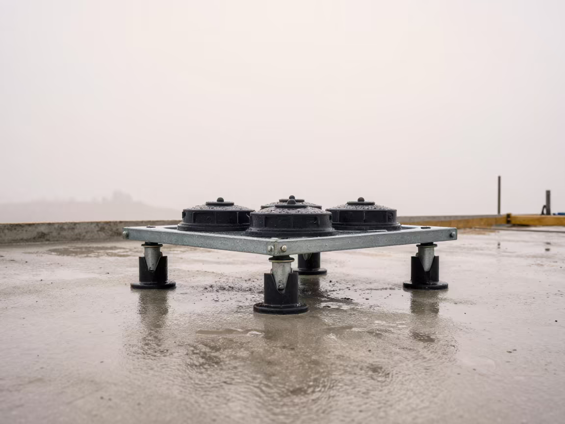 Glazing Cart on Wet Construction Deck in on an active construction deck in Burgundy
