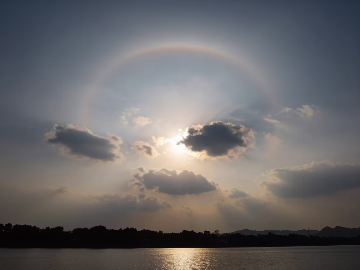 Glory Halo Shadow on Clouds Over Guiyang in near Guiyang
