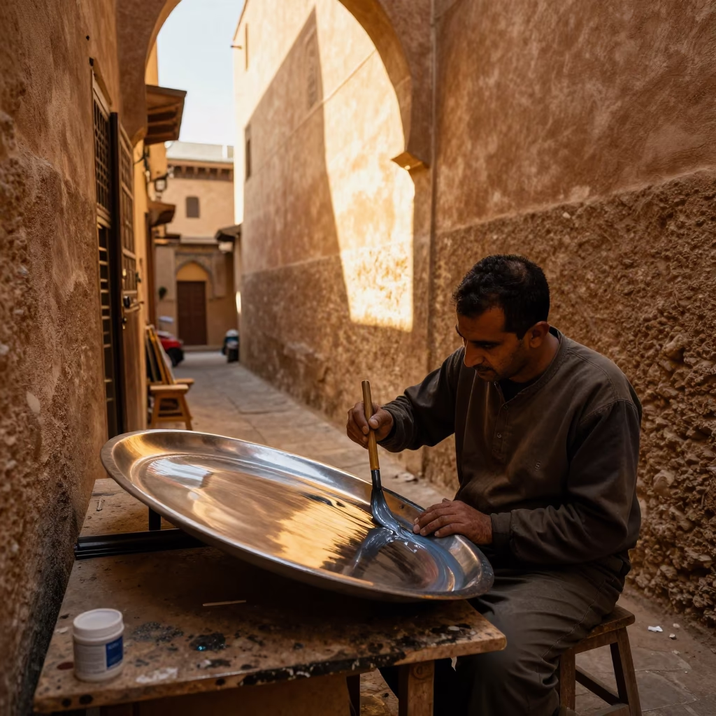 Glossy Enamel in Fez in in Fez, Morocco