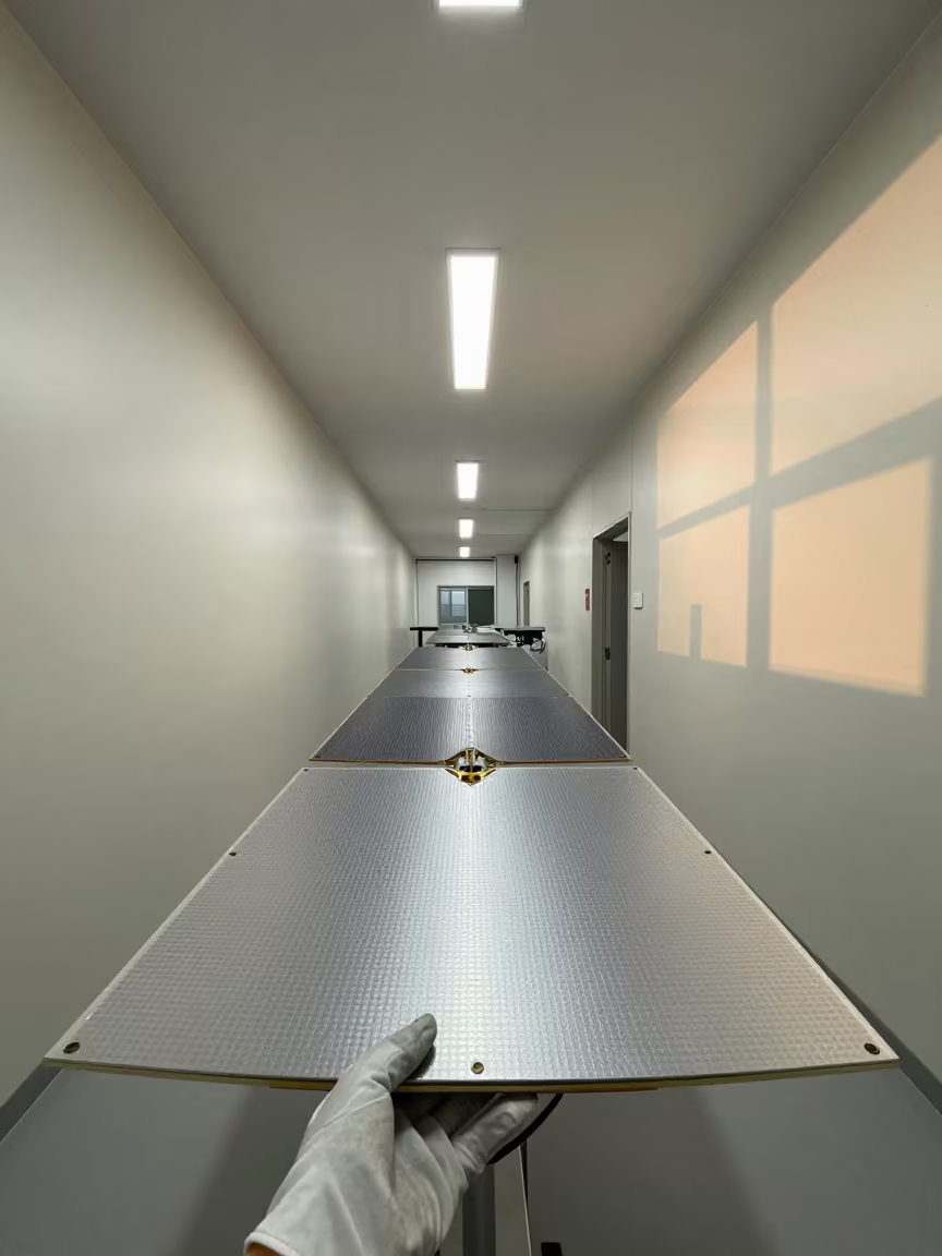 Glove Port Framing Satellite Panel in Busan Lab in inside a university research lab in Gamcheon, Busan