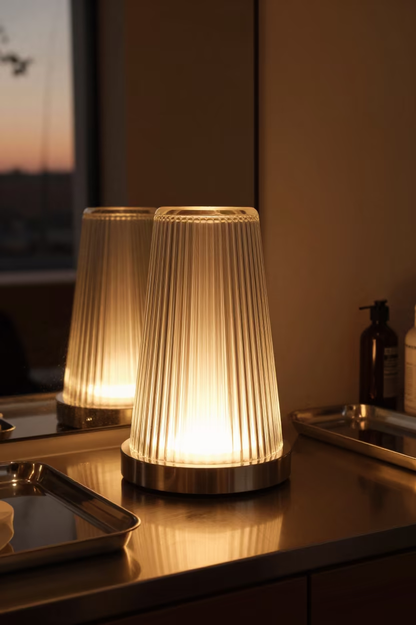 Glowing Diffuser and Trays in Ulsan Salon Sunset in inside a salon row near Ulsan