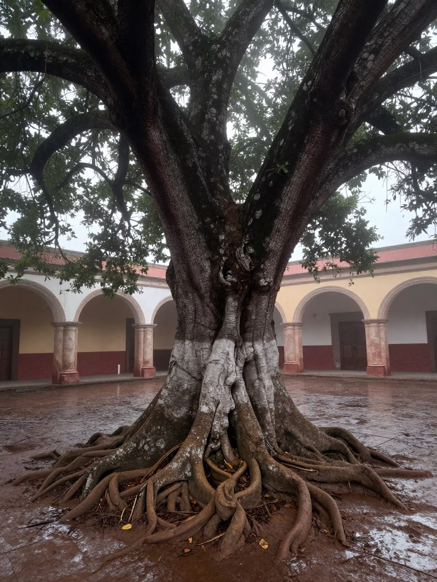 Gnarled Ceiba Tree in Merida in in Merida, Mexico