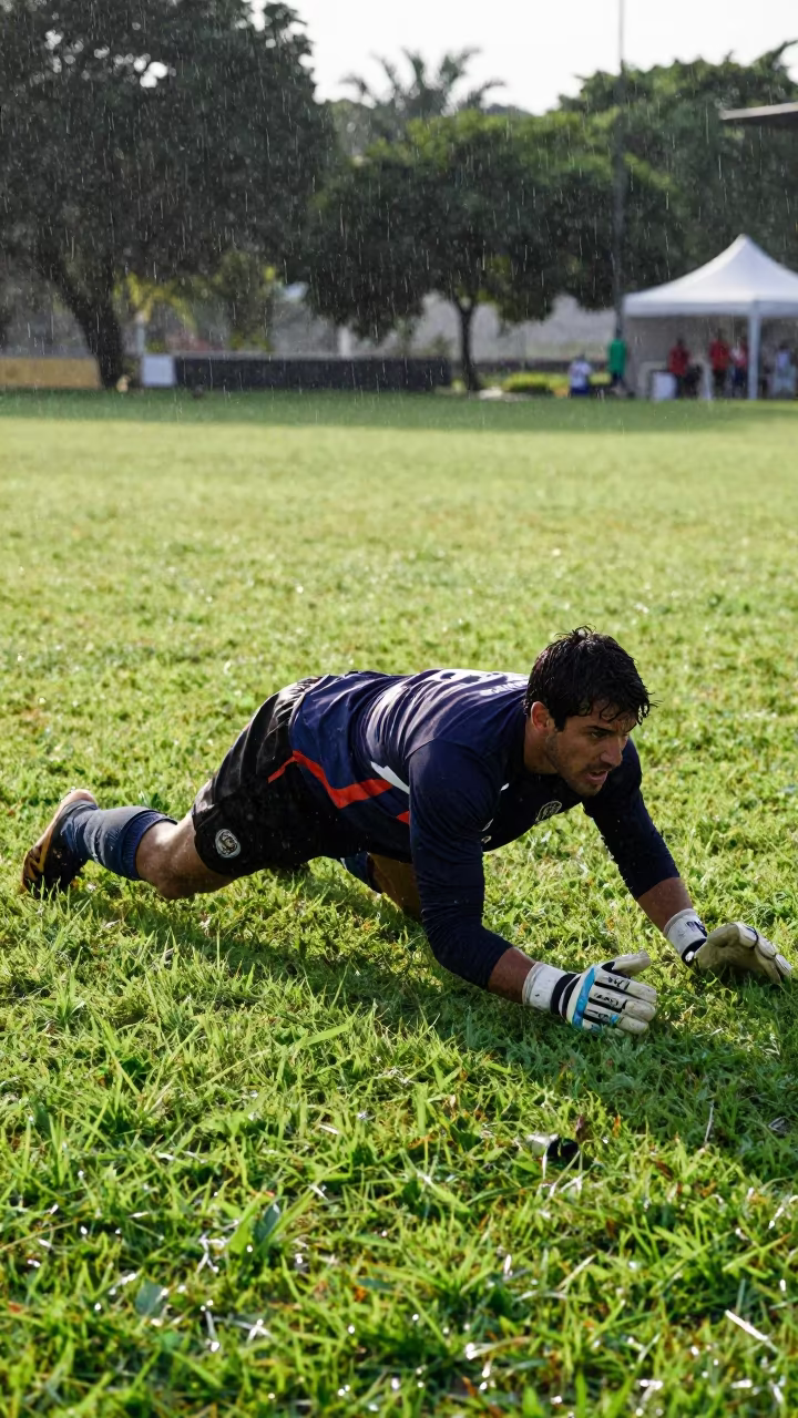 Goalkeeper Tension on Ciudad Guayana Strip in near open fields near Ciudad Guayana
