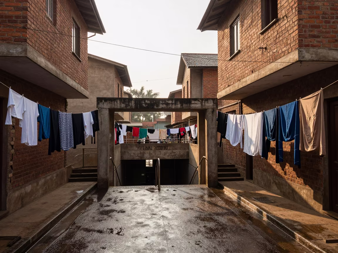 Golden Hour Alley in Abengourou Metro Entrance in outside a metro entrance in Abengourou