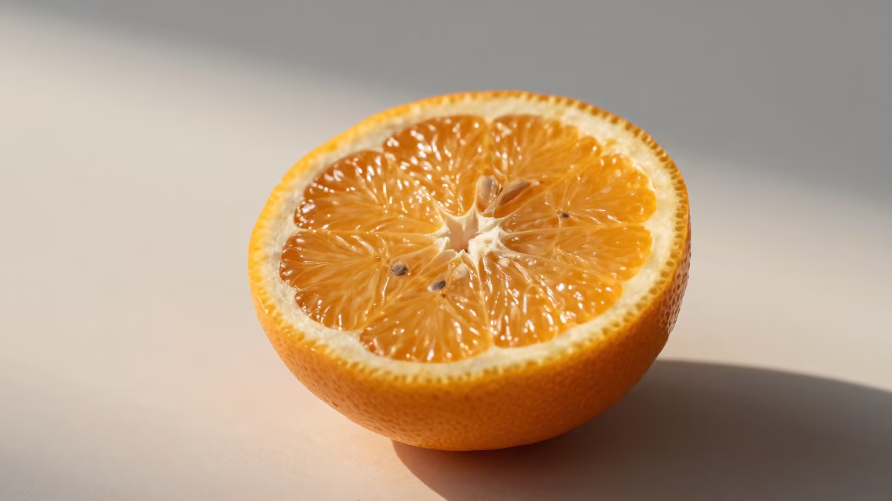 Golden Hour Citrus Cross Section Macro in inside a seed pod split open in Grey Lynn, Auckland