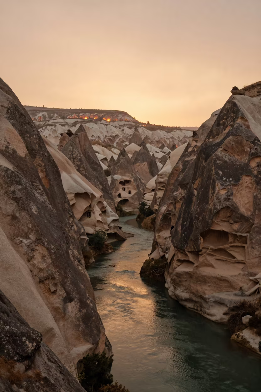 Golden Hour Fjord Rain in Cappadocia in in Cappadocia