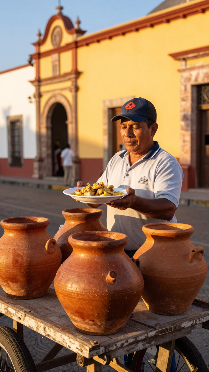 Golden Hour in Merida at Honeyed Evening Light in in Merida, Mexico