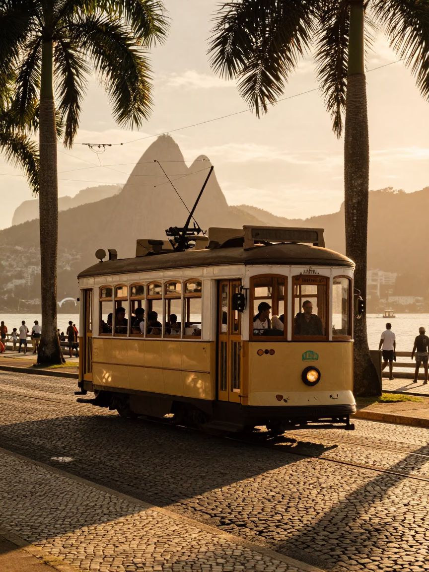 Golden Hour in Rio De Janeiro in in Rio de Janeiro, Brazil