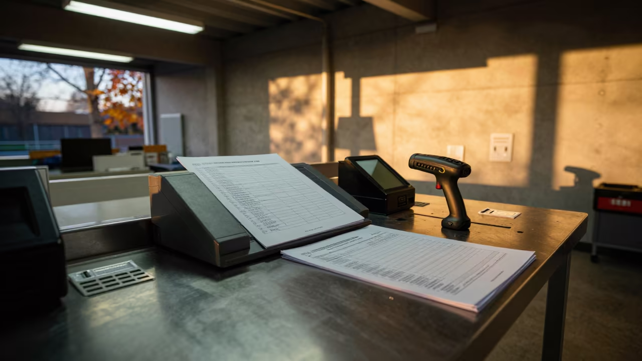 Golden Hour Inventory Station Peterborough in at a fulfillment packing station near Peterborough