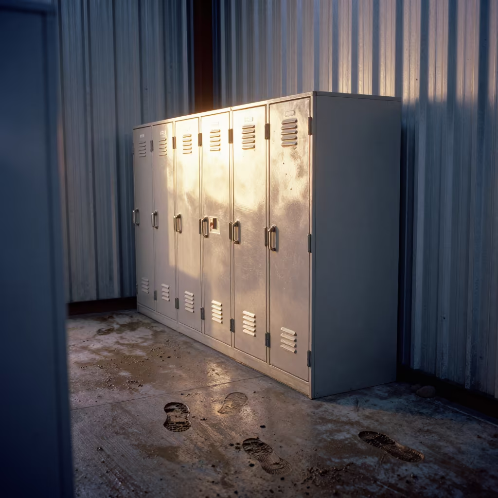 Golden Hour Locker in Tuni Warehouse in inside a cross-dock lane in Tuni