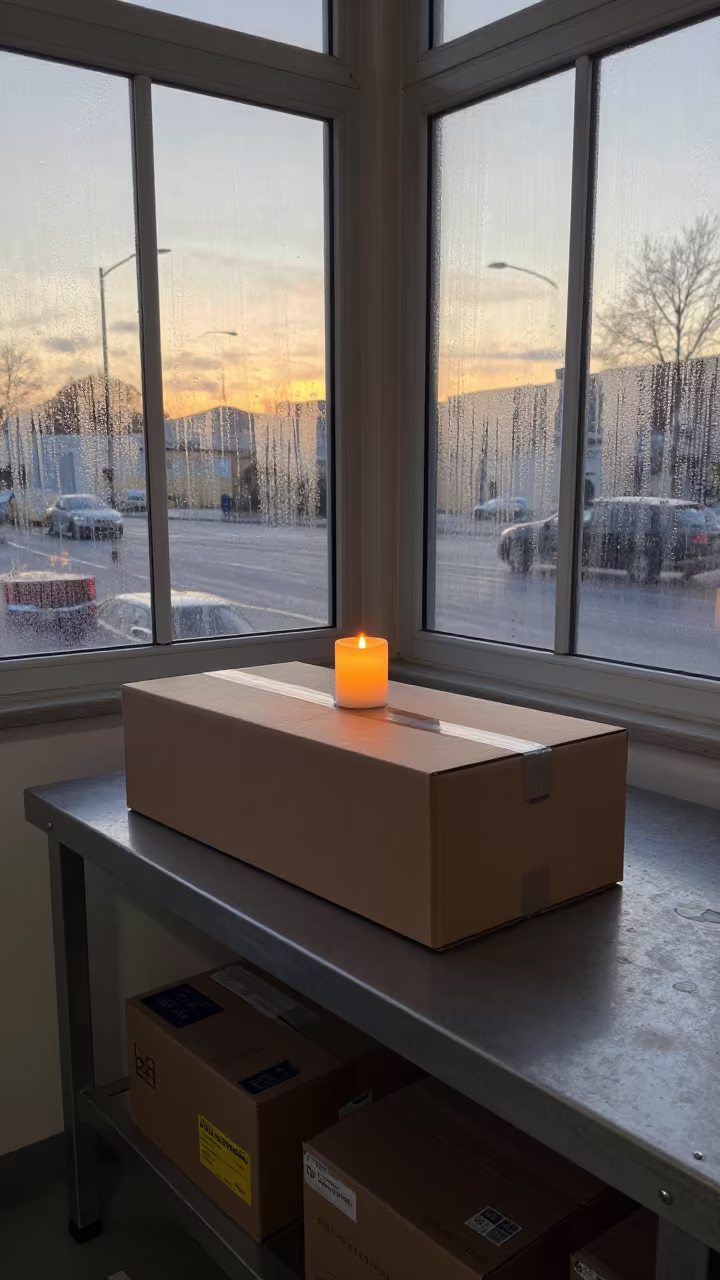 Golden Hour Logistical Seal Box Marseille Bay in inside a chilled distribution bay in Marseille