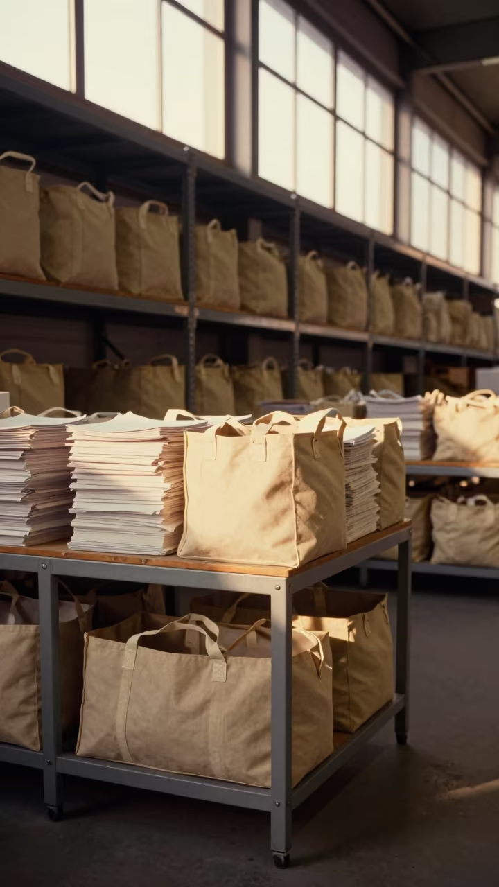 Golden Hour Logistics Tote in Stuttgart Bay in inside a chilled distribution bay near Stuttgart