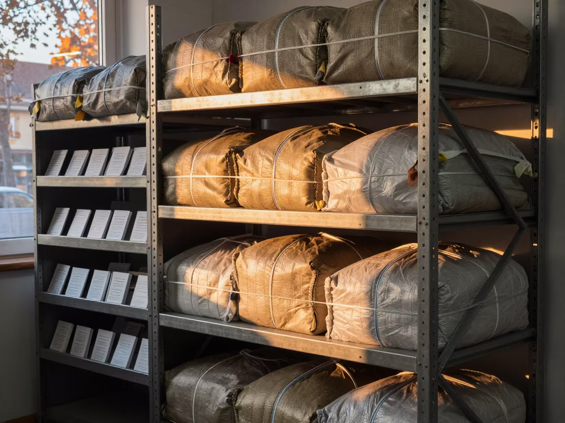 Golden Hour Mailroom Sort Shelf Belgrade in inside a cross-dock lane in Belgrade