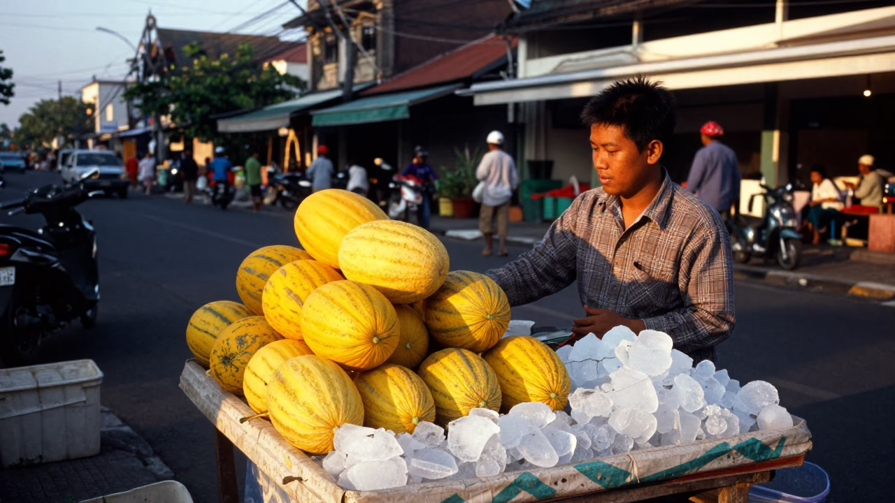 Golden Hour on Ice in Denpasar in in Denpasar, Indonesia