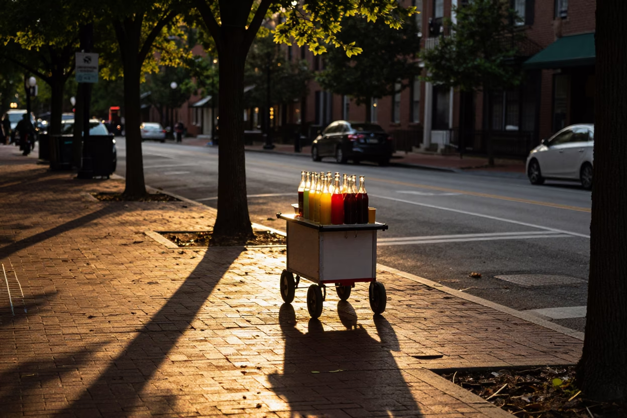 Golden Hour on Light in Boston in in Boston, Massachusetts, United States