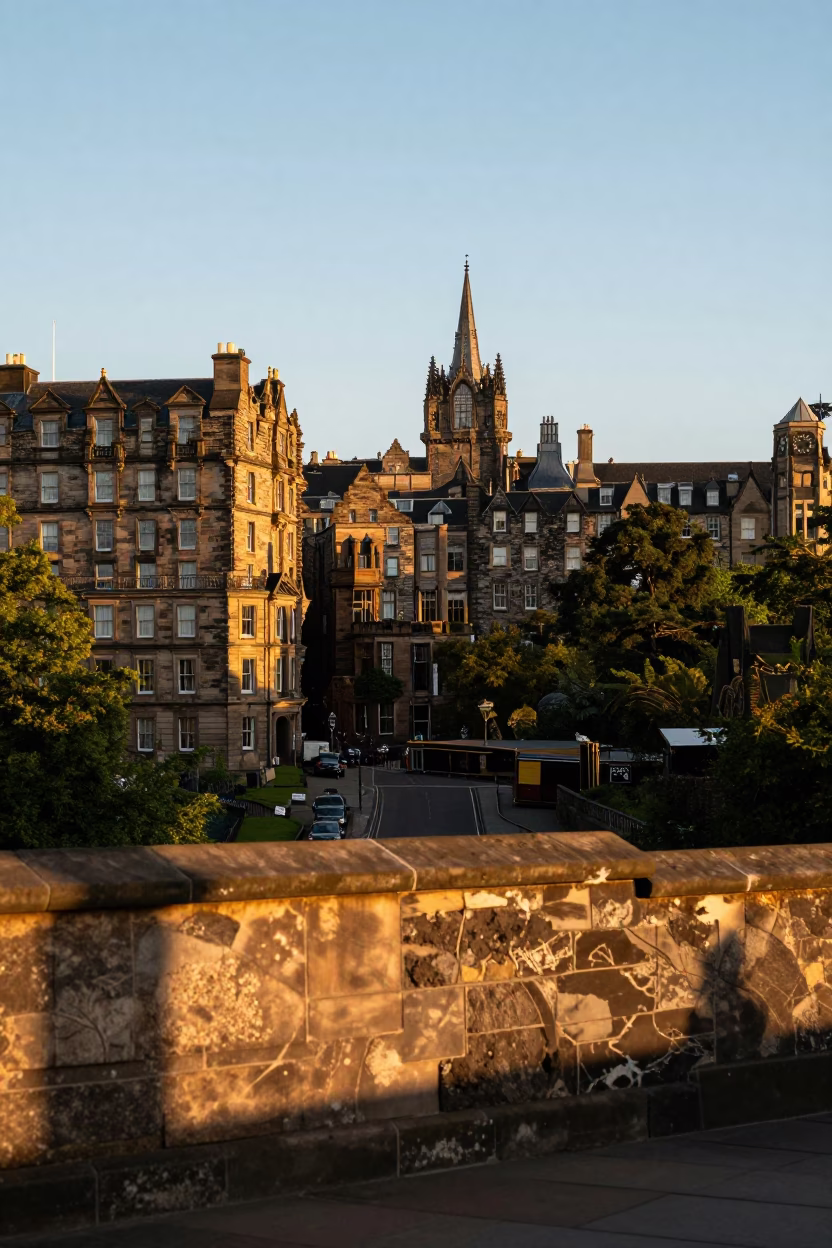 Golden Hour on Light in Edinburgh in in Edinburgh, United Kingdom