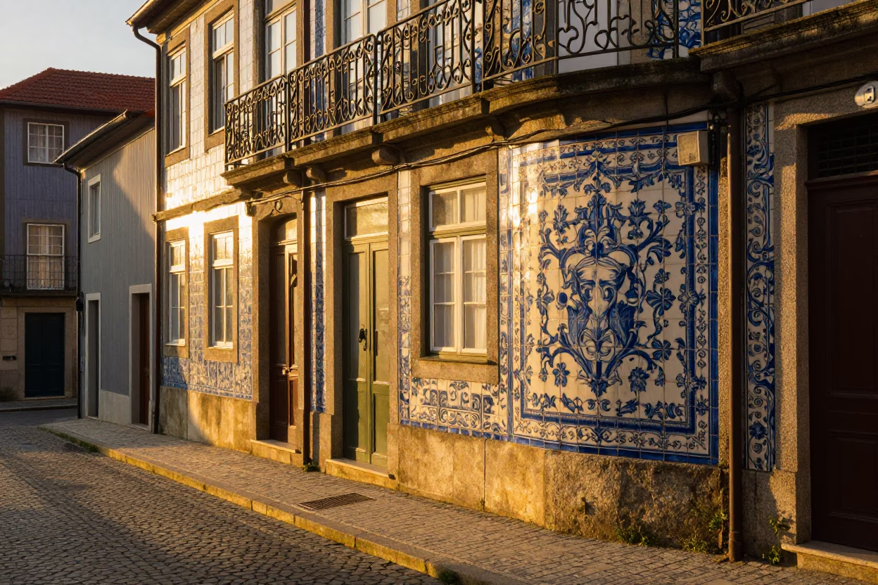 Golden Hour on Light in Porto in in Porto, Portugal