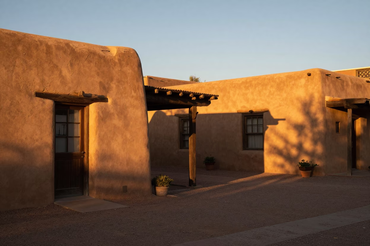 Golden Hour on Light in Santa Fe in in Santa Fe, New Mexico, United States
