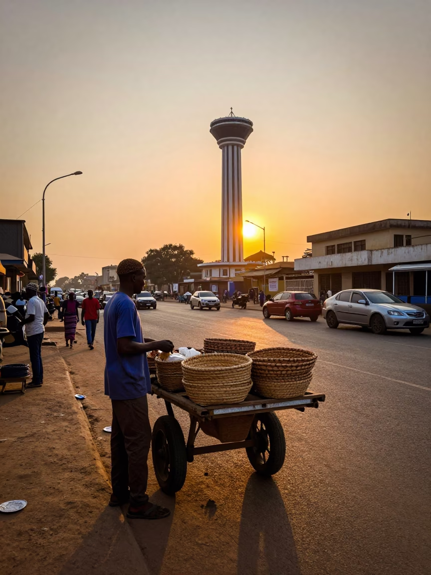 Golden Hour on Local Snacks in Accra in in Accra, Ghana