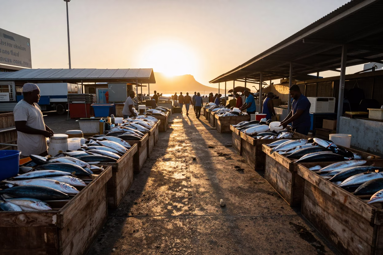 Golden Hour on Market Auction in Cape Town in in Cape Town, South Africa