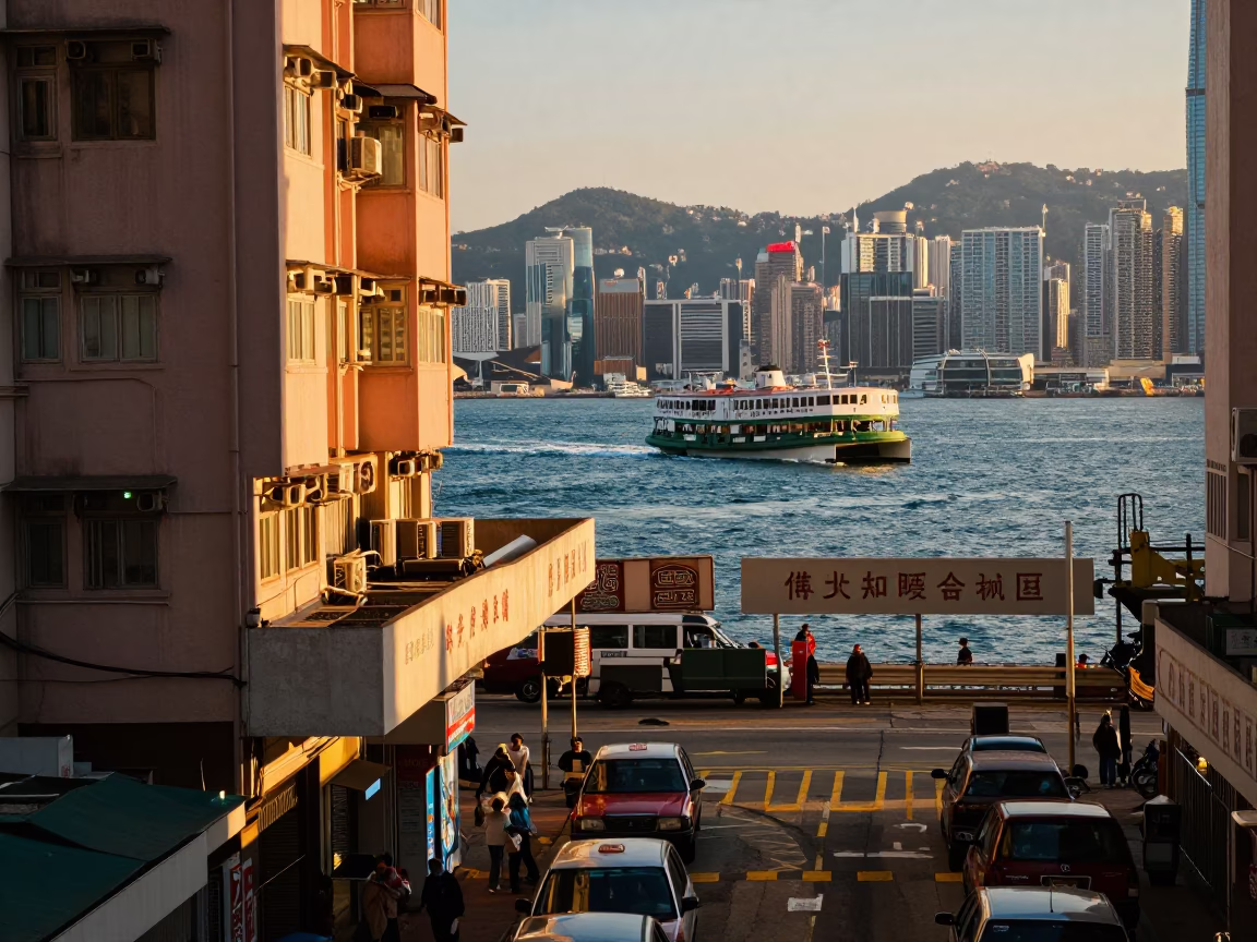 Golden Hour on Market Details in Hong Kong in in Hong Kong, Hong Kong