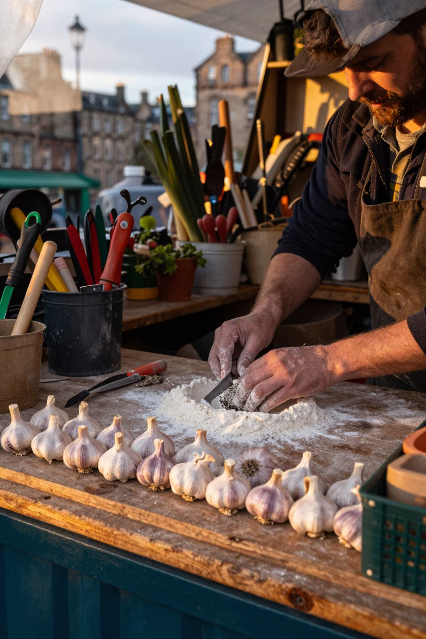 Golden Hour on Produce in in Edinburgh, United Kingdom
