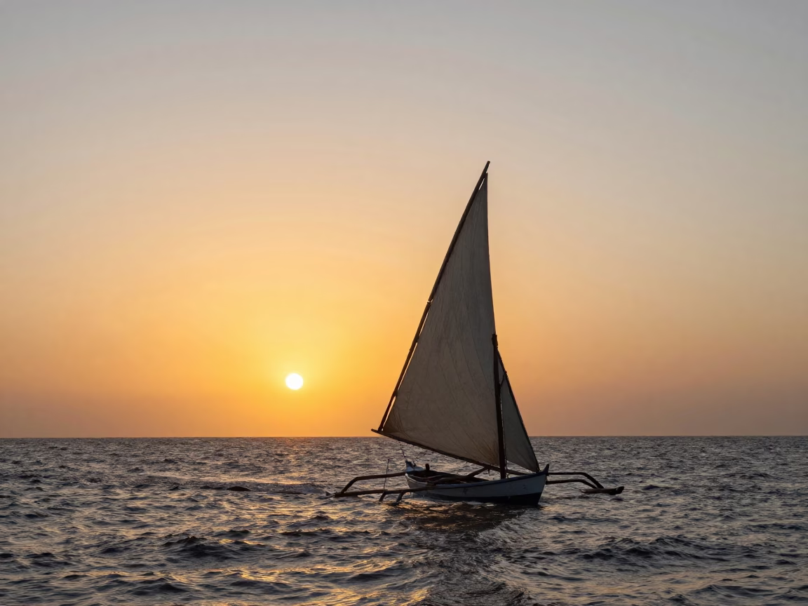 Golden Hour on Sunset in Dakar in in Dakar, Senegal