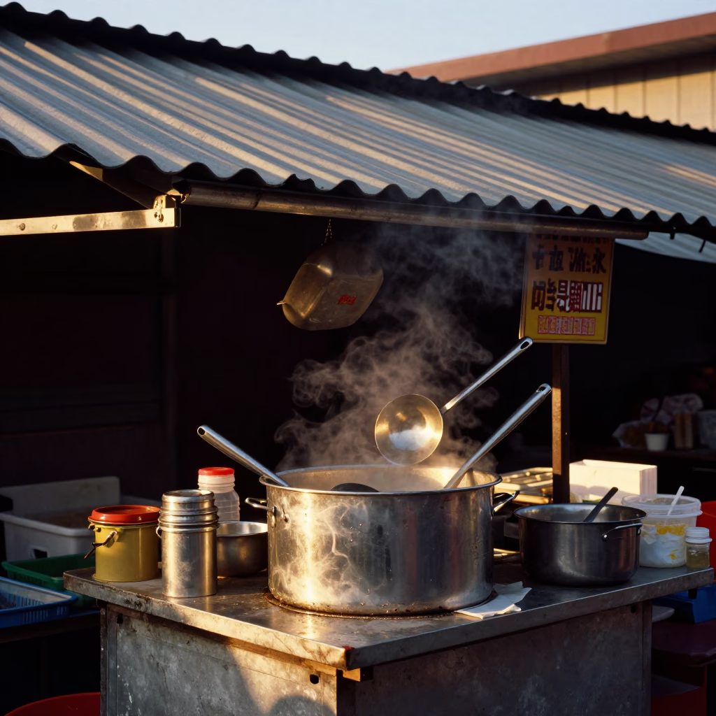 Golden Hour on Tools in in Kaohsiung, Taiwan