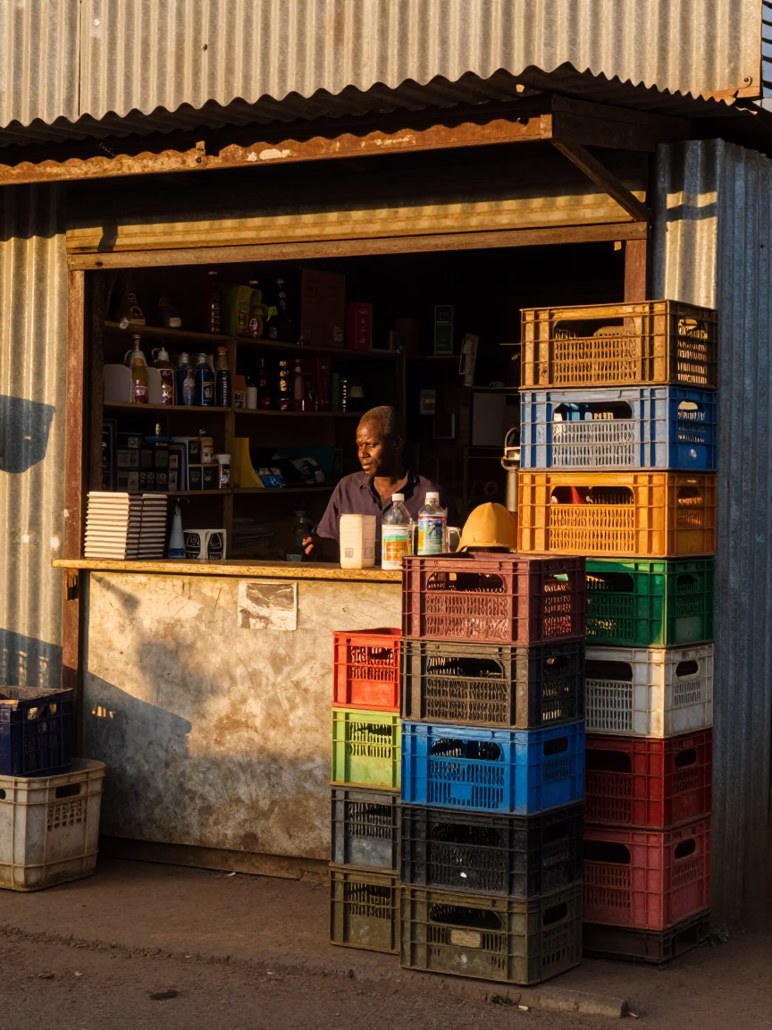 Golden Hour on Vendor in in Johannesburg, South Africa