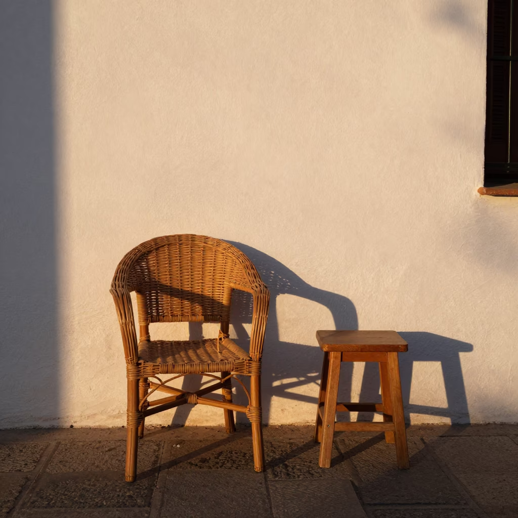 Golden Hour on Wicker Shadow in Granada in in Granada, Spain