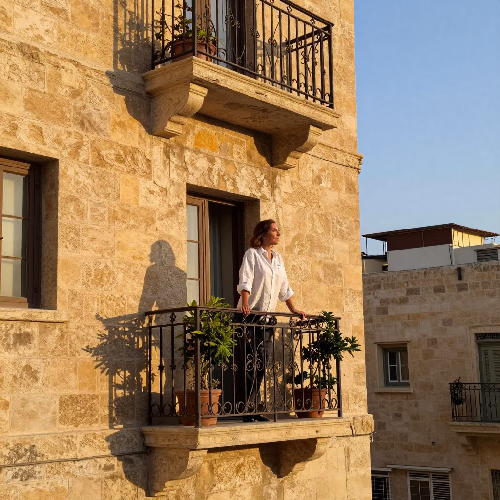Golden Hour on Woman in Alexandria in in Alexandria, Egypt