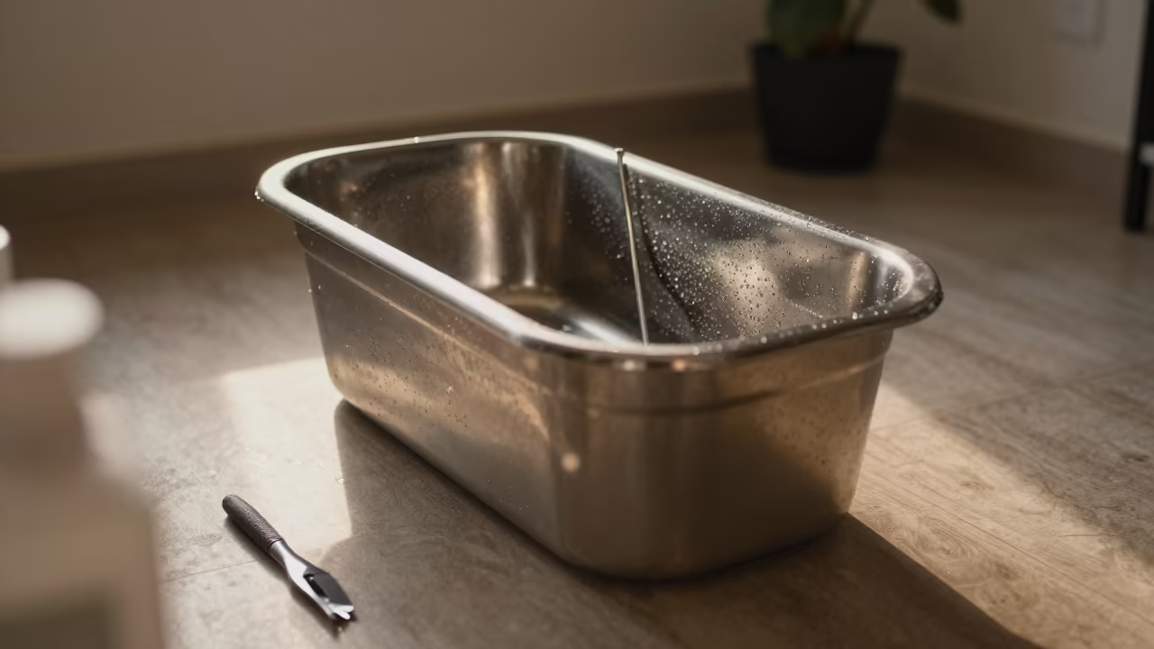 Golden Hour Perm Rod Sanitizer in Aba Salon in inside a nail studio near Aba