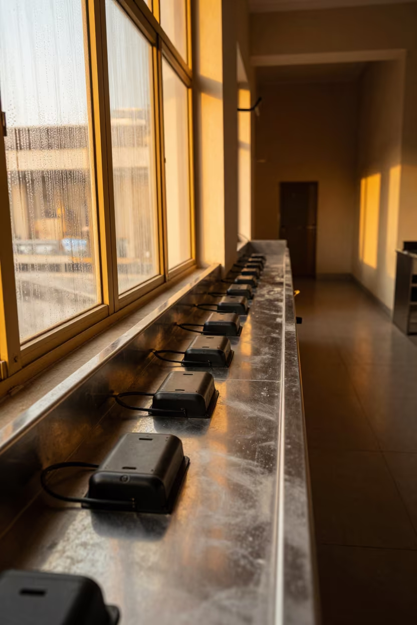 Golden Hour Radio Charger Rail in Faisalabad Fitting Room in inside a fitting room corridor in Faisalabad