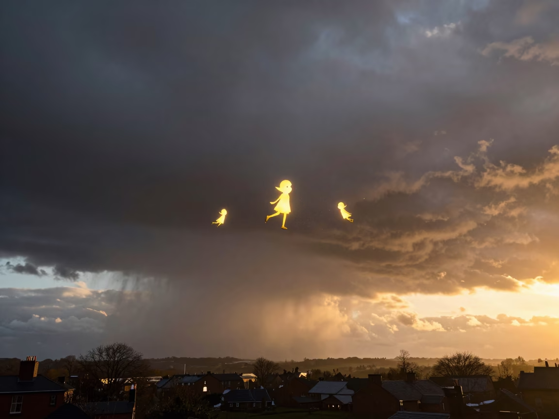 Golden Hour Storm Elves Near Wolverhampton in near Wolverhampton
