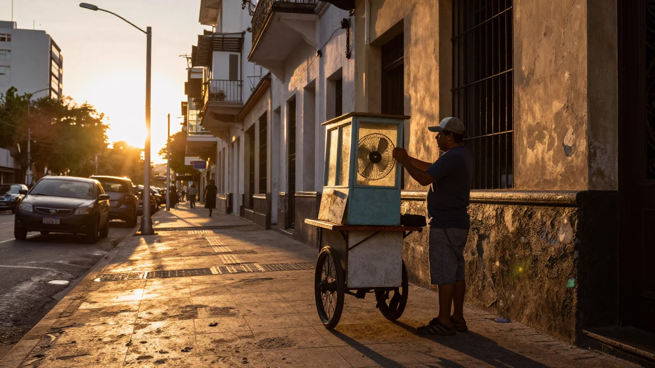 Golden Hour Street Life in Buenos Aires Argentina with Local Details in in Buenos Aires, Argentina