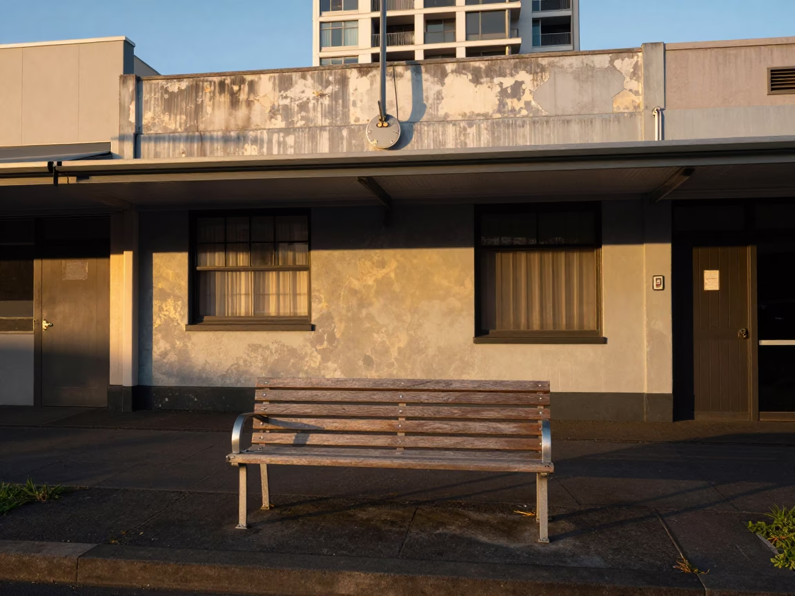 Golden Hour Street Photography of Vintage Auckland New Zealand Urban Scene in in Auckland, New Zealand