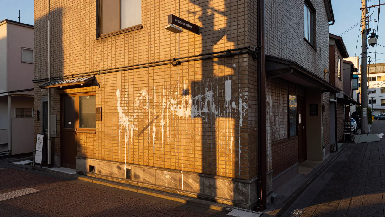 Golden Hour Street Scene in Sapporo Japan with Soap Streaks and Local Life in in Sapporo, Japan