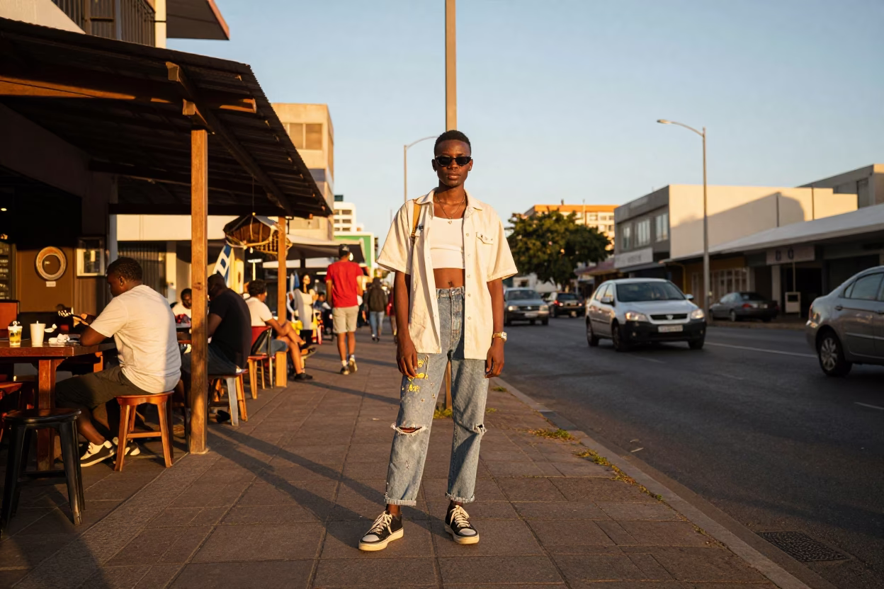 Golden Hour Street Style in Durban South Africa Fashion Photography in in Durban, South Africa