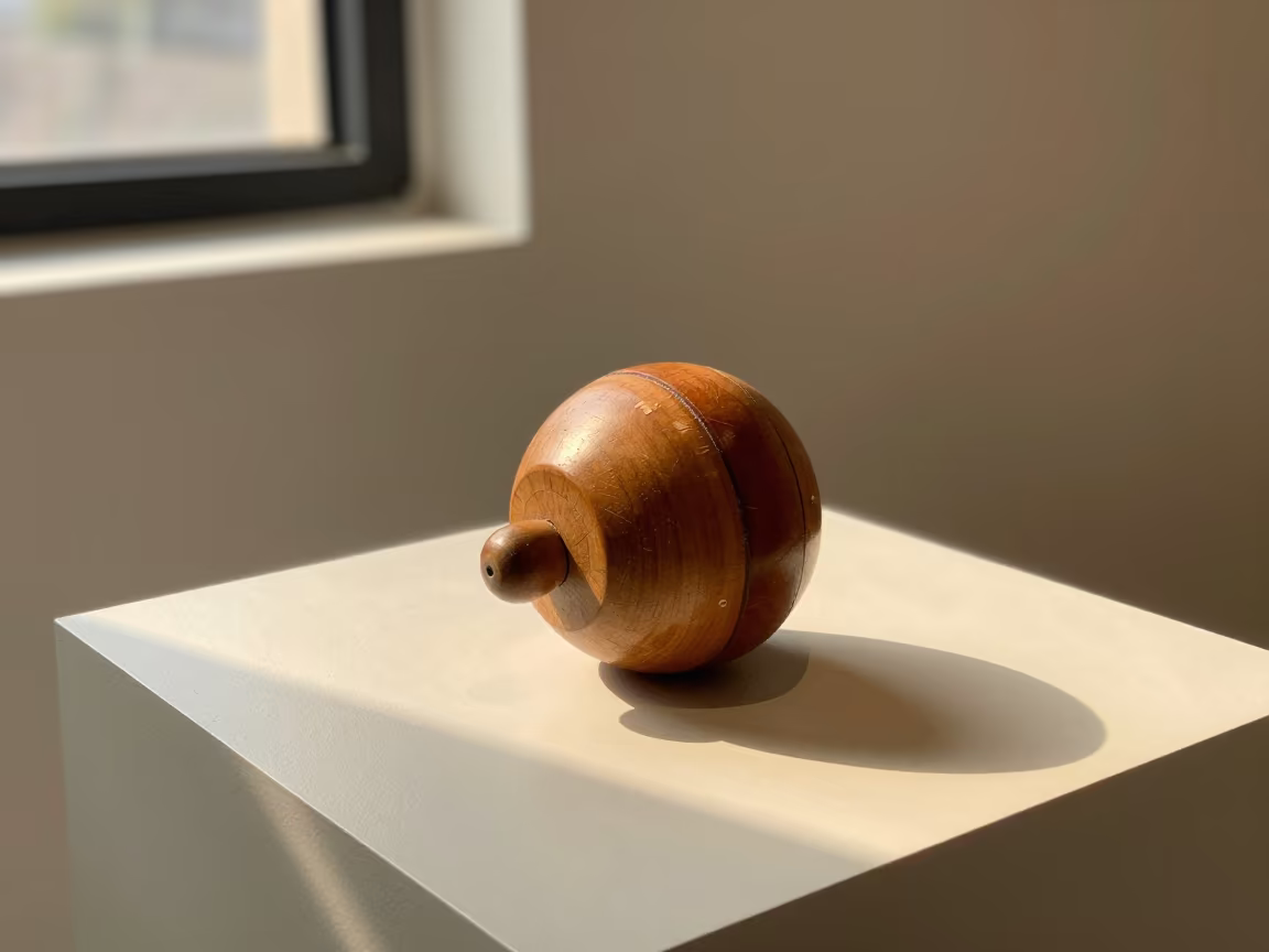 Golden Hour Yo-Yo on Museum Plinth in Ulsan in on a museum plinth in Ulsan