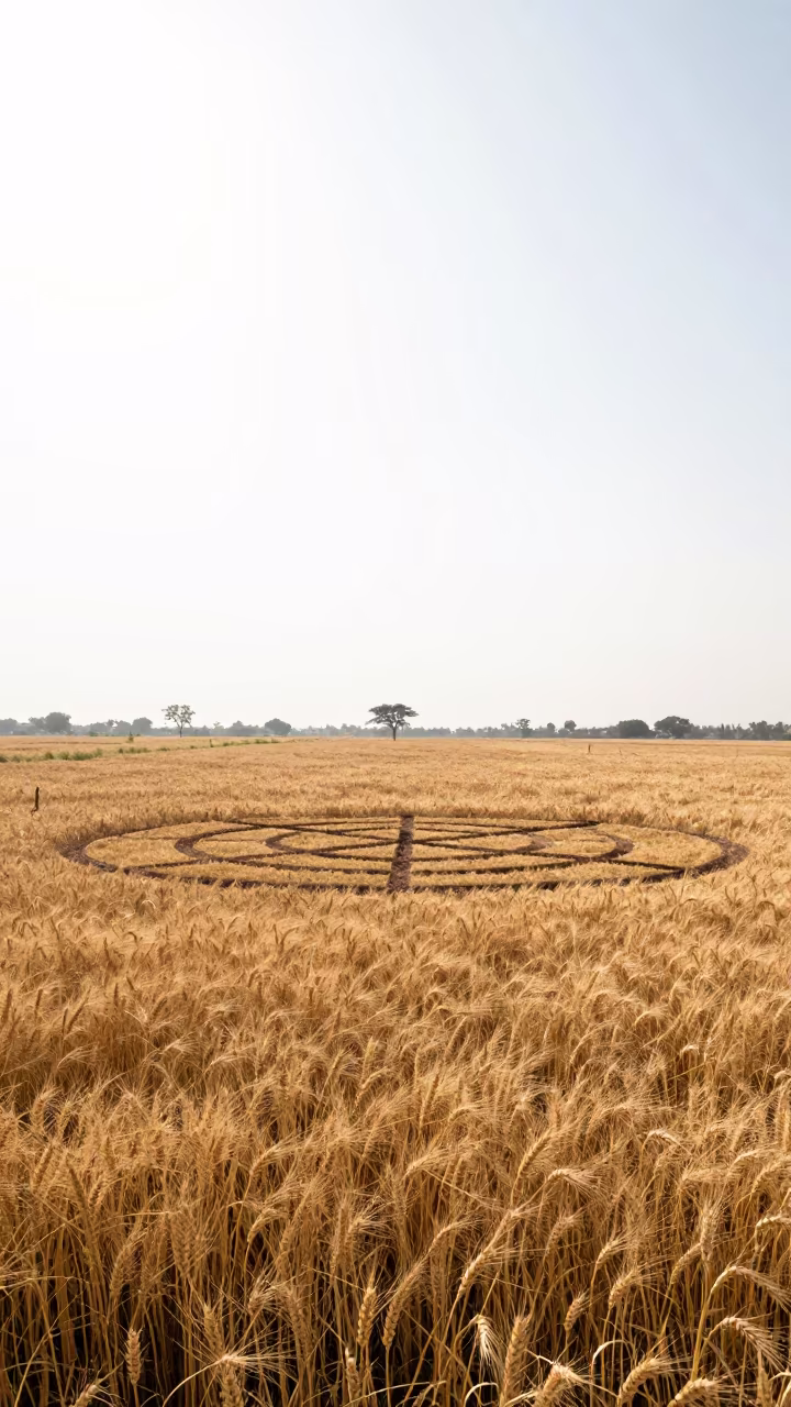 Golden Wheat Crop Circle Monsoon Noon Bhiwandi in near Bhiwandi
