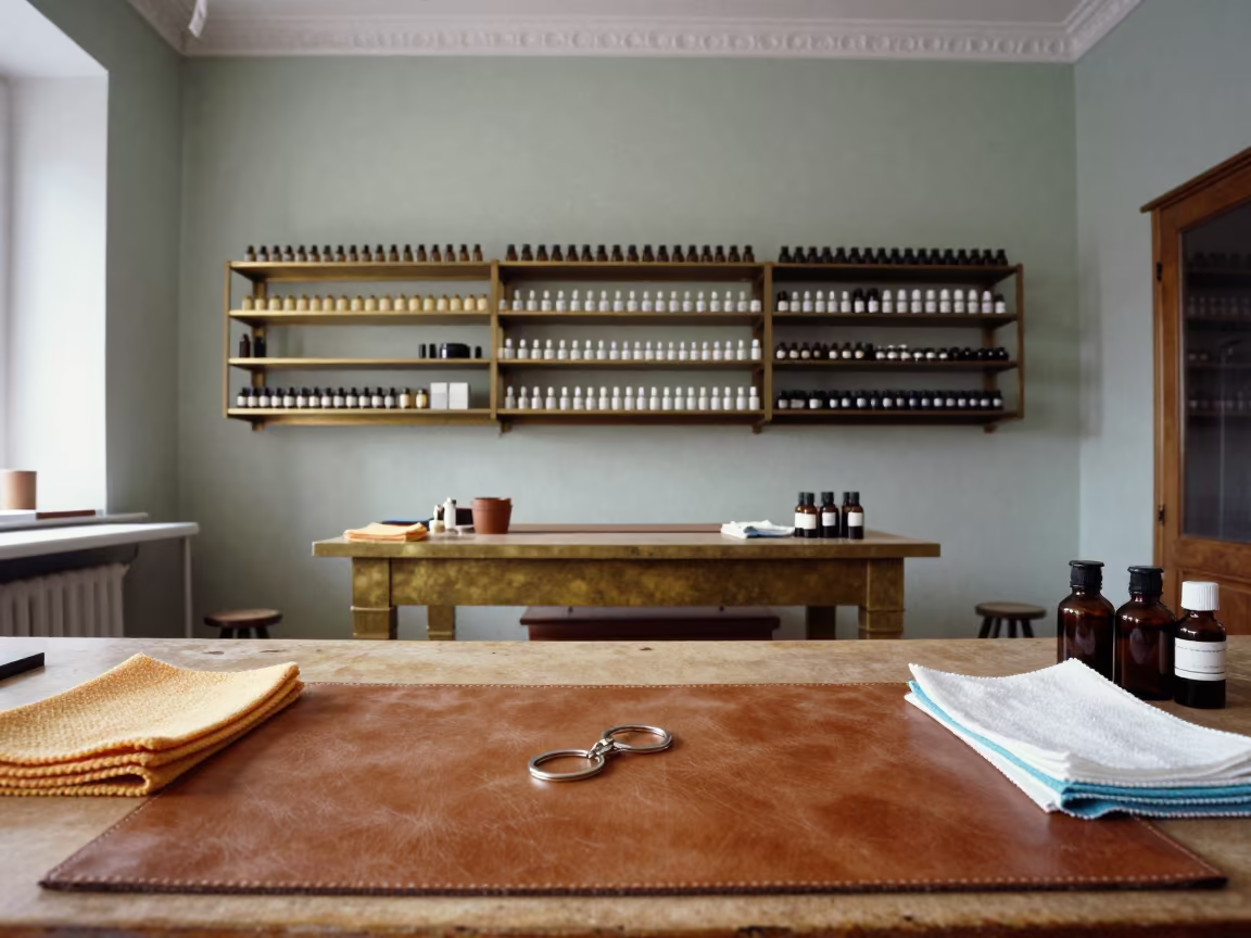 Goldsmith Key Ring in Moscow Salon in inside a goldsmith workshop behind the market lane in Red October, Moscow