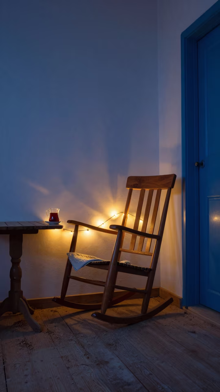 Gondar Breakfast Nook Rocking Chair Twilight in in a breakfast nook in Gondar